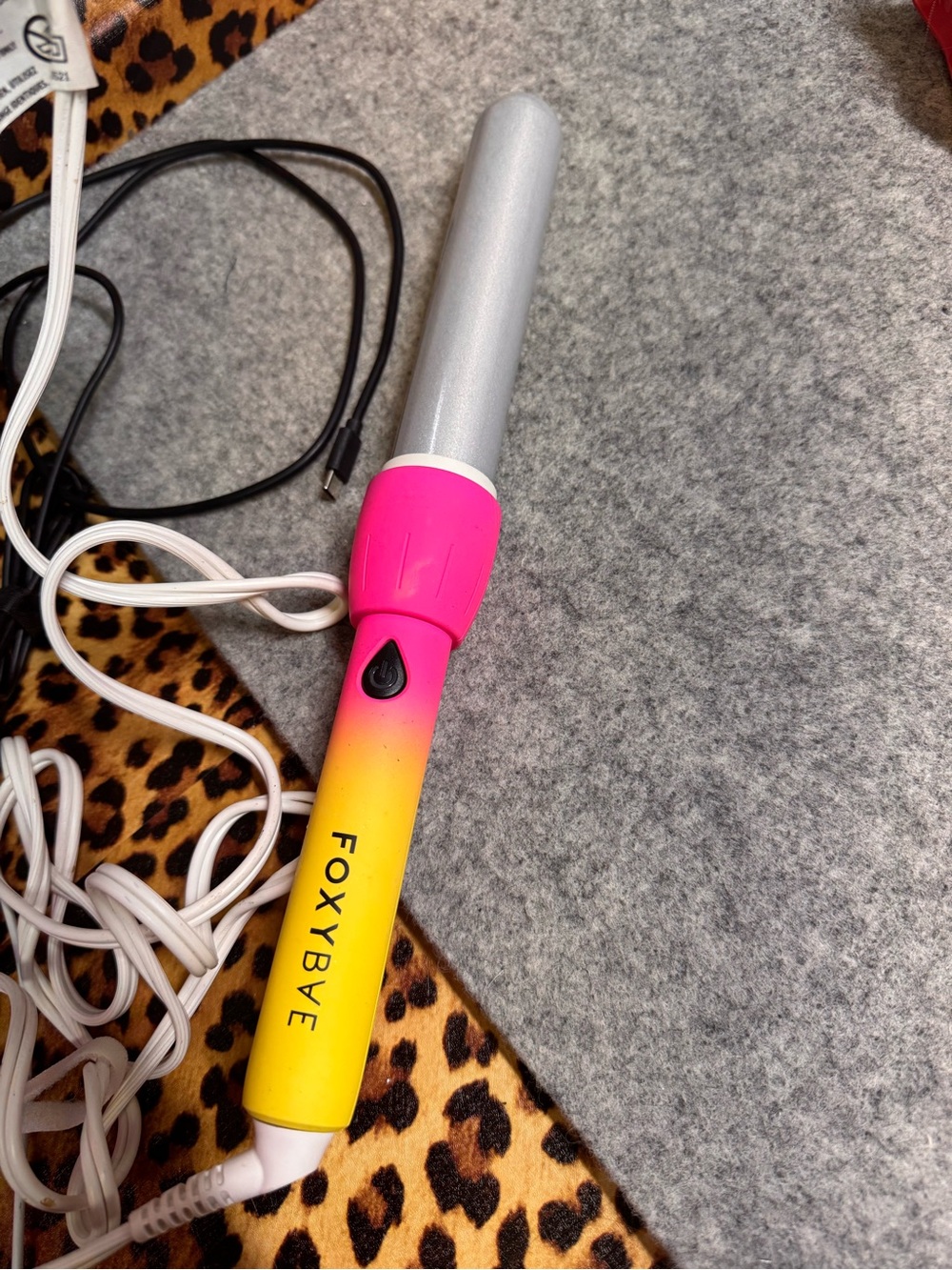 FoxyBae Pink-Yellow Curling Wand - Women Hair Tools
